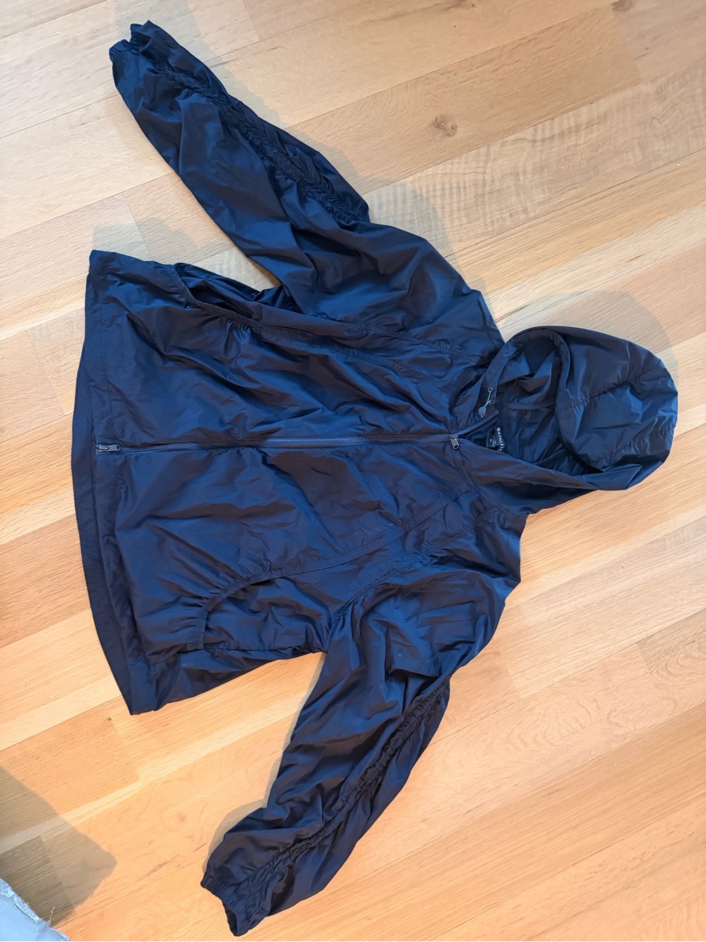 Athleta Navy Hooded Windbreaker
